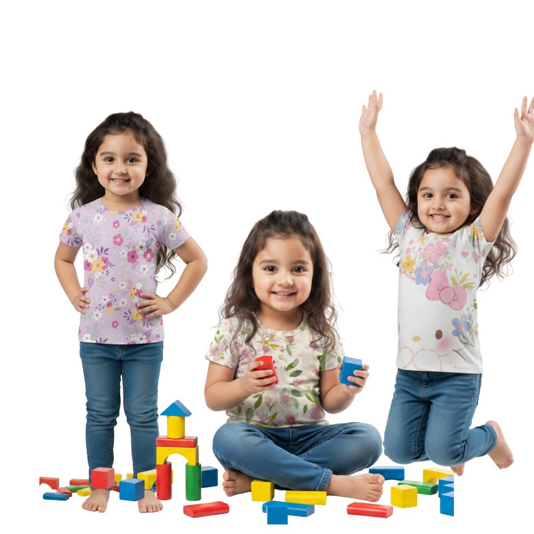Girls Full Print Tshirt