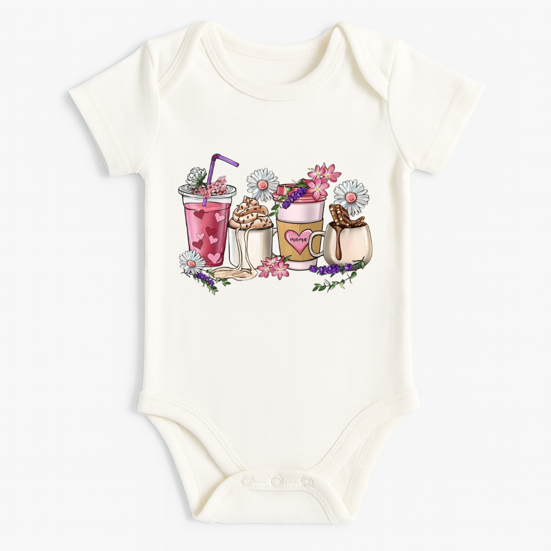 Sweet Sips Baby Rompers – red – 0-3-months