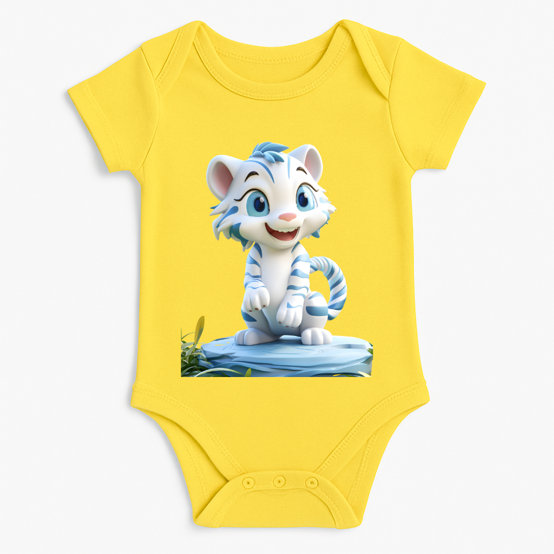 Cute White Tiger Baby Romper