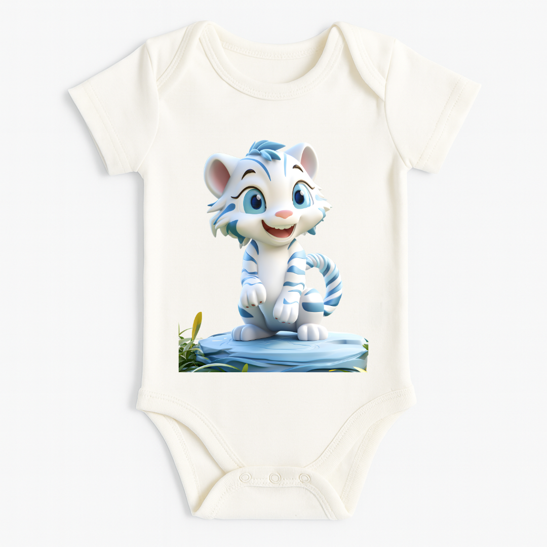 Cute White Tiger Baby Romper