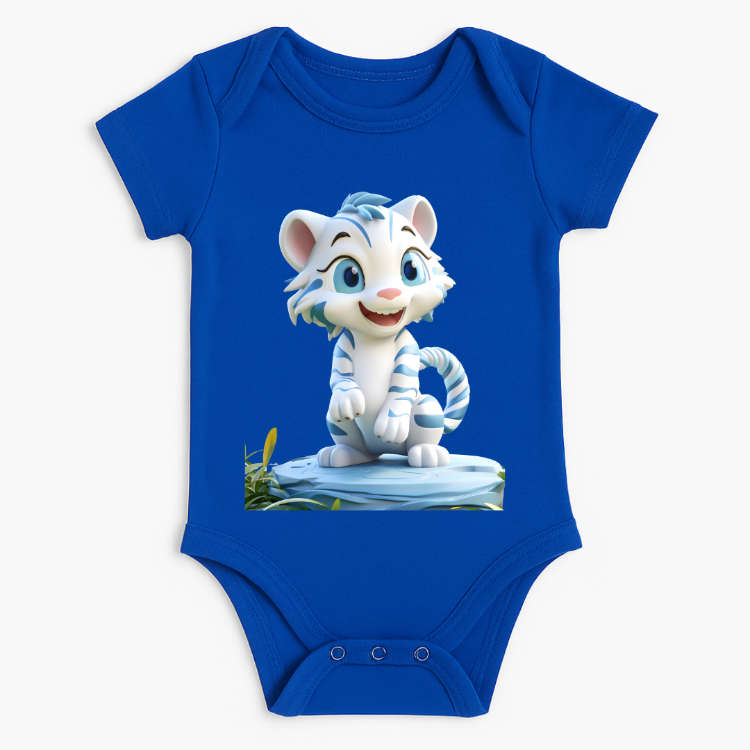 Cute White Tiger Baby Romper