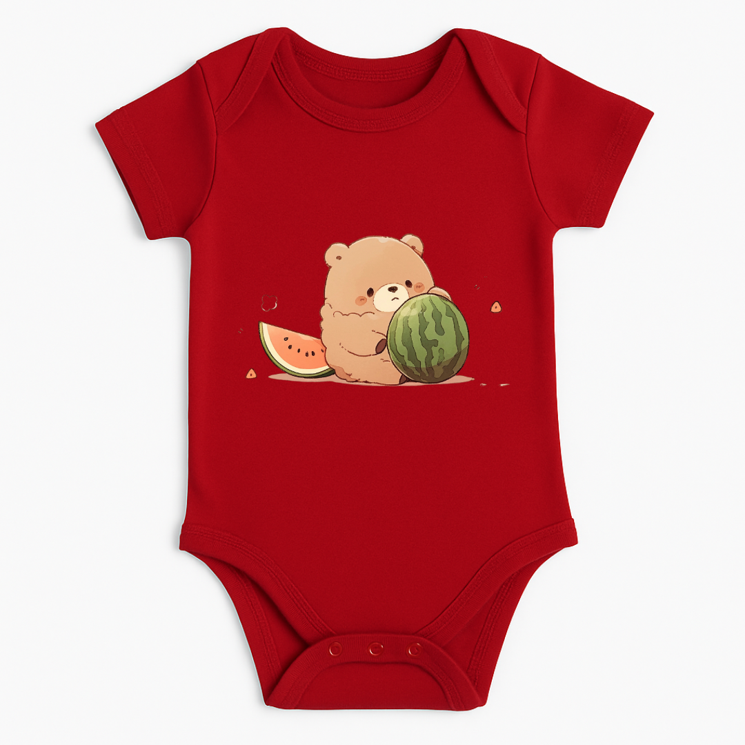 Watermelon Bear Baby Romper