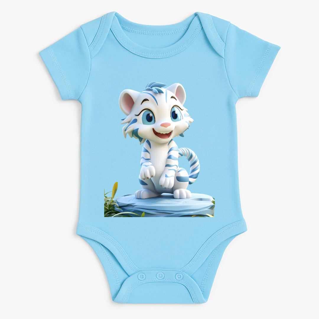 Cute White Tiger Baby Romper