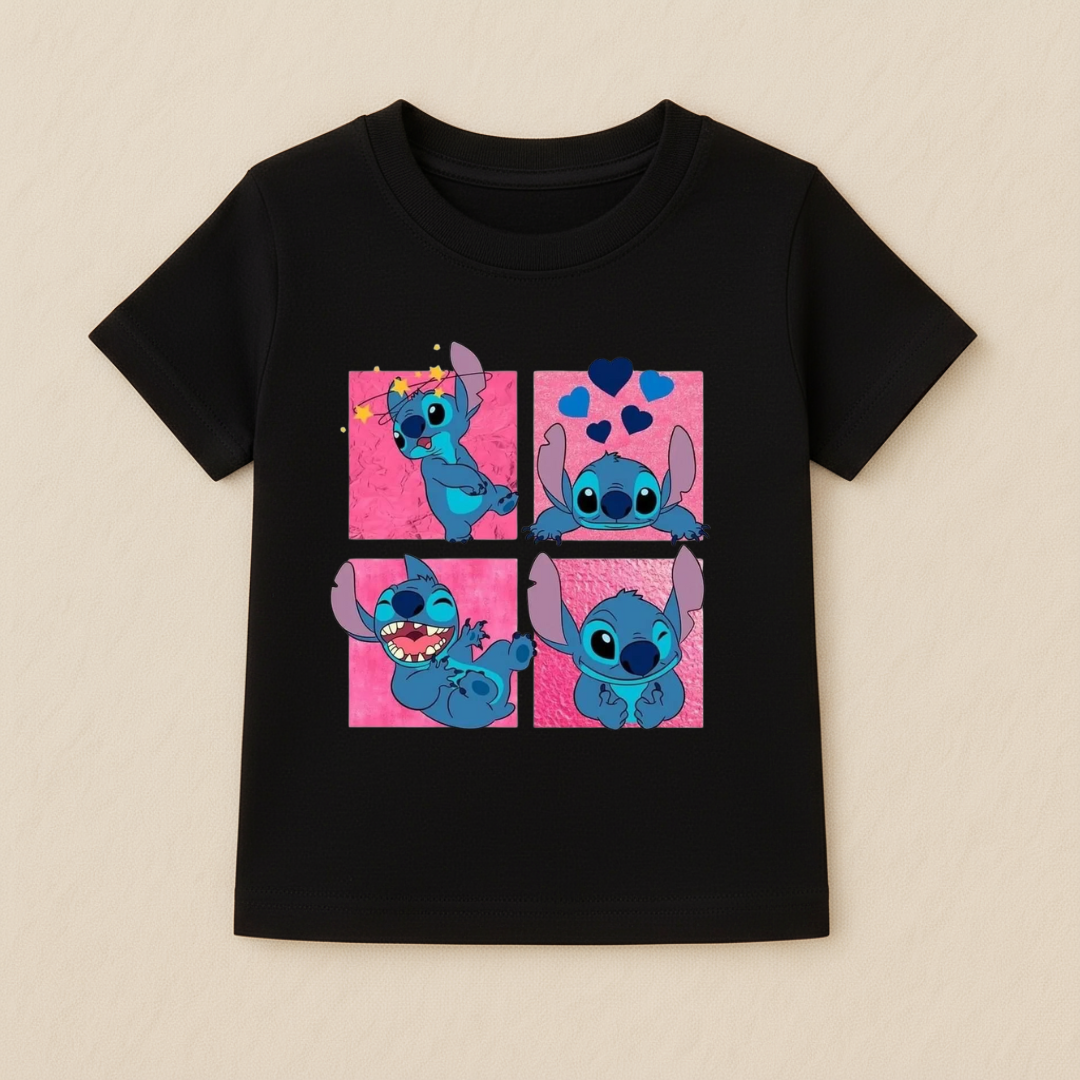 Kids Boys Stitch Expressions Tshirt