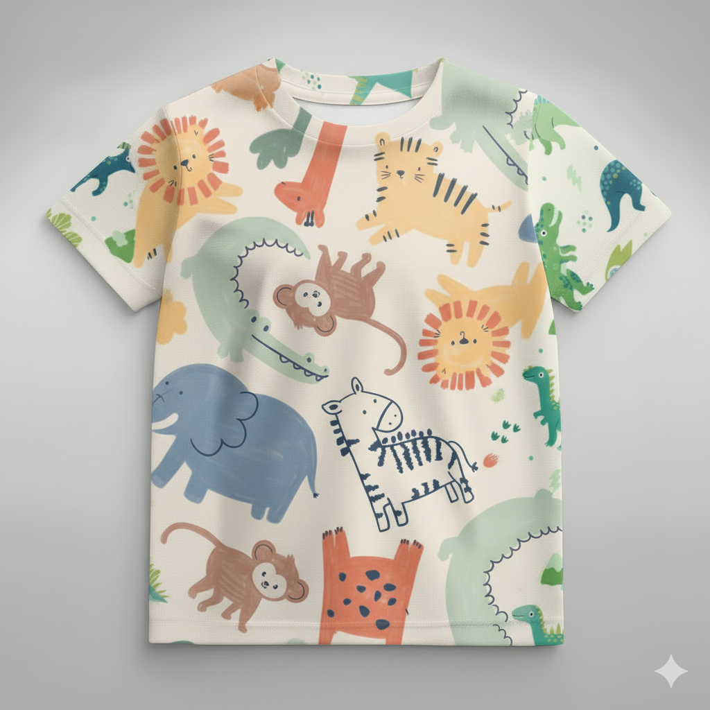 Kids Boys Jungle Friends Tshirt