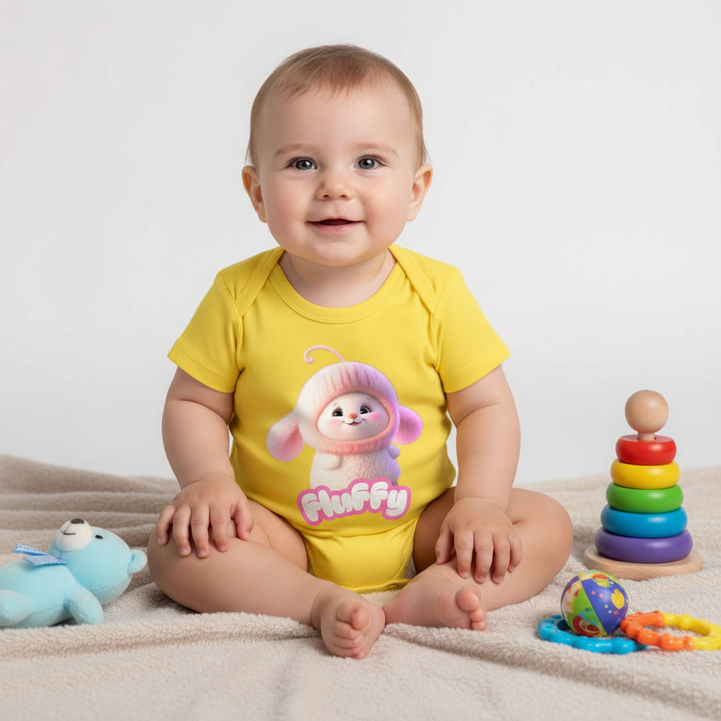 Fluffy Bunny Baby Romper
