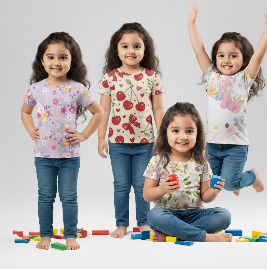 Girls Full Print Tshirt