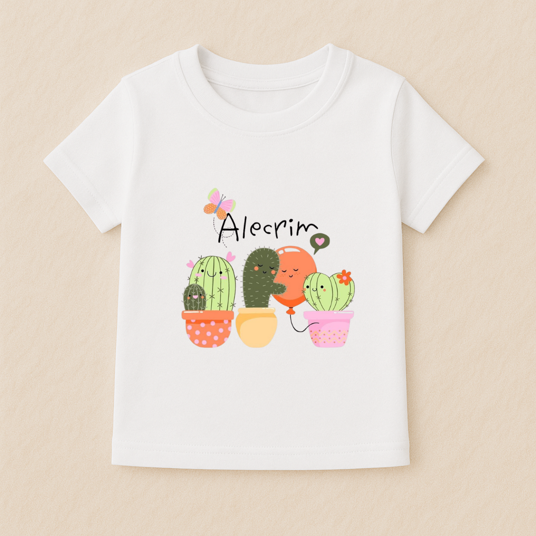 Kids Girls Cactus Summer Tshirt