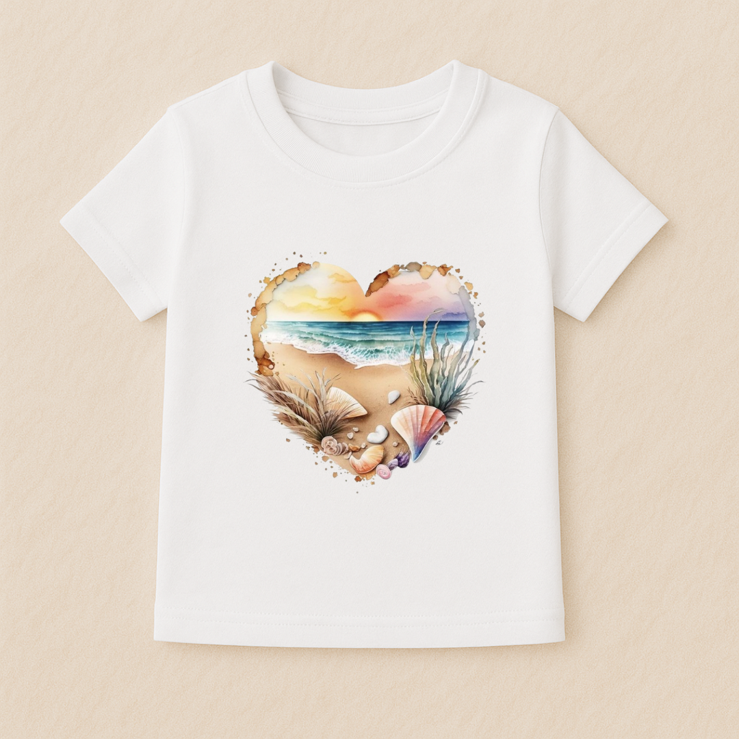 Baby Girls Beach Sunset T-Shirt