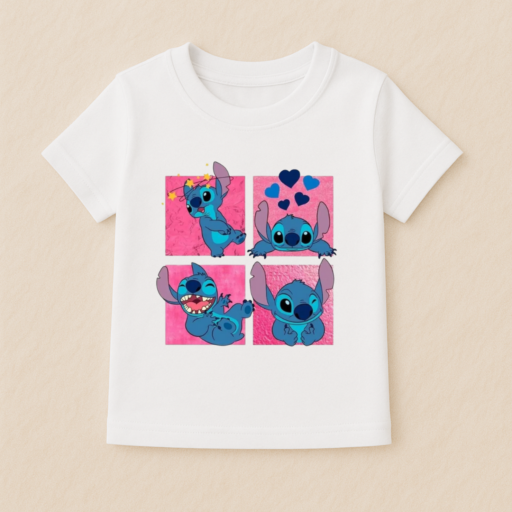 Kids Boys Stitch Expressions Tshirt