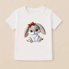 Baby Girls Bunny with Bow T-Shirt