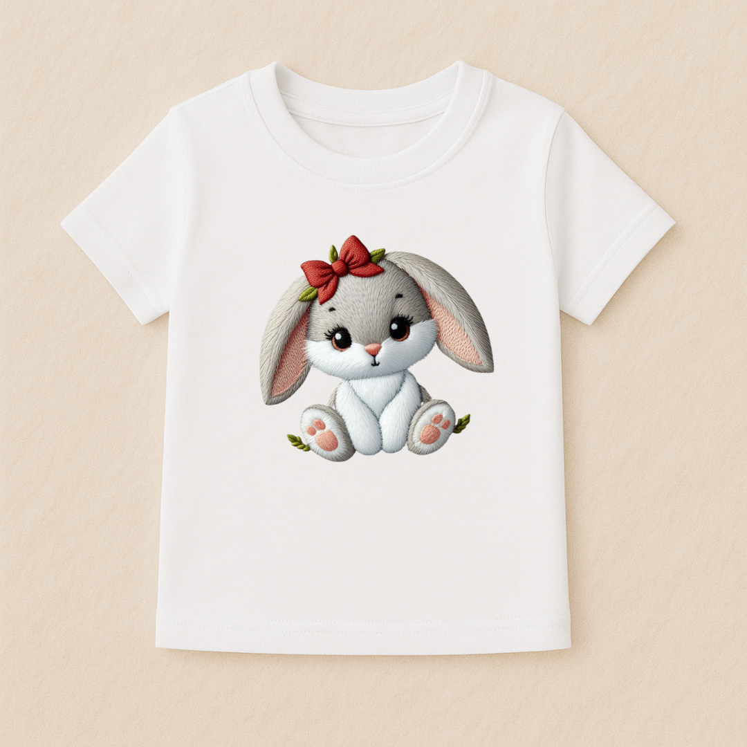 Baby Girls Bunny with Bow T-Shirt
