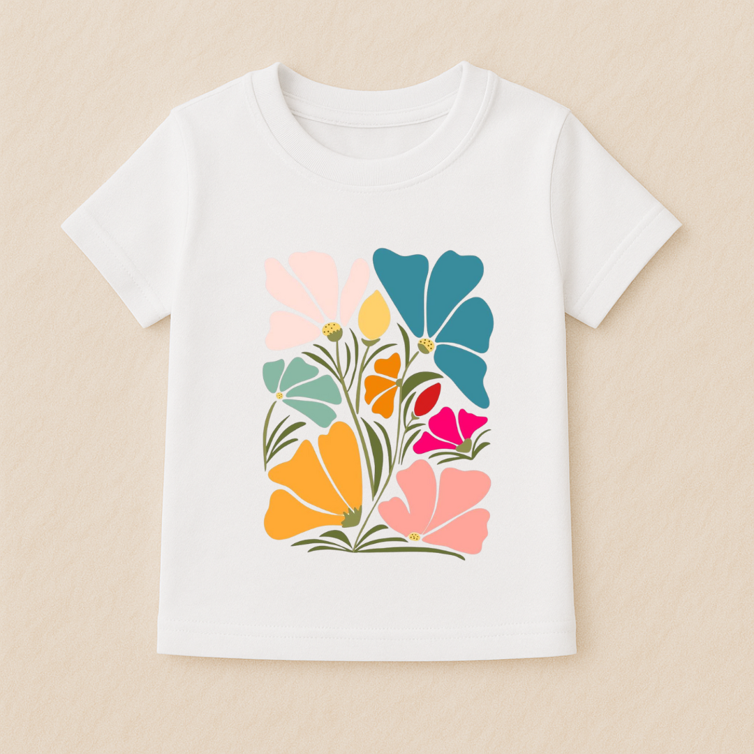 Kids Girls Bright Leaves Tshirt
