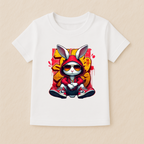 Kids Boys Cool Bunny Hoodie Tshirt