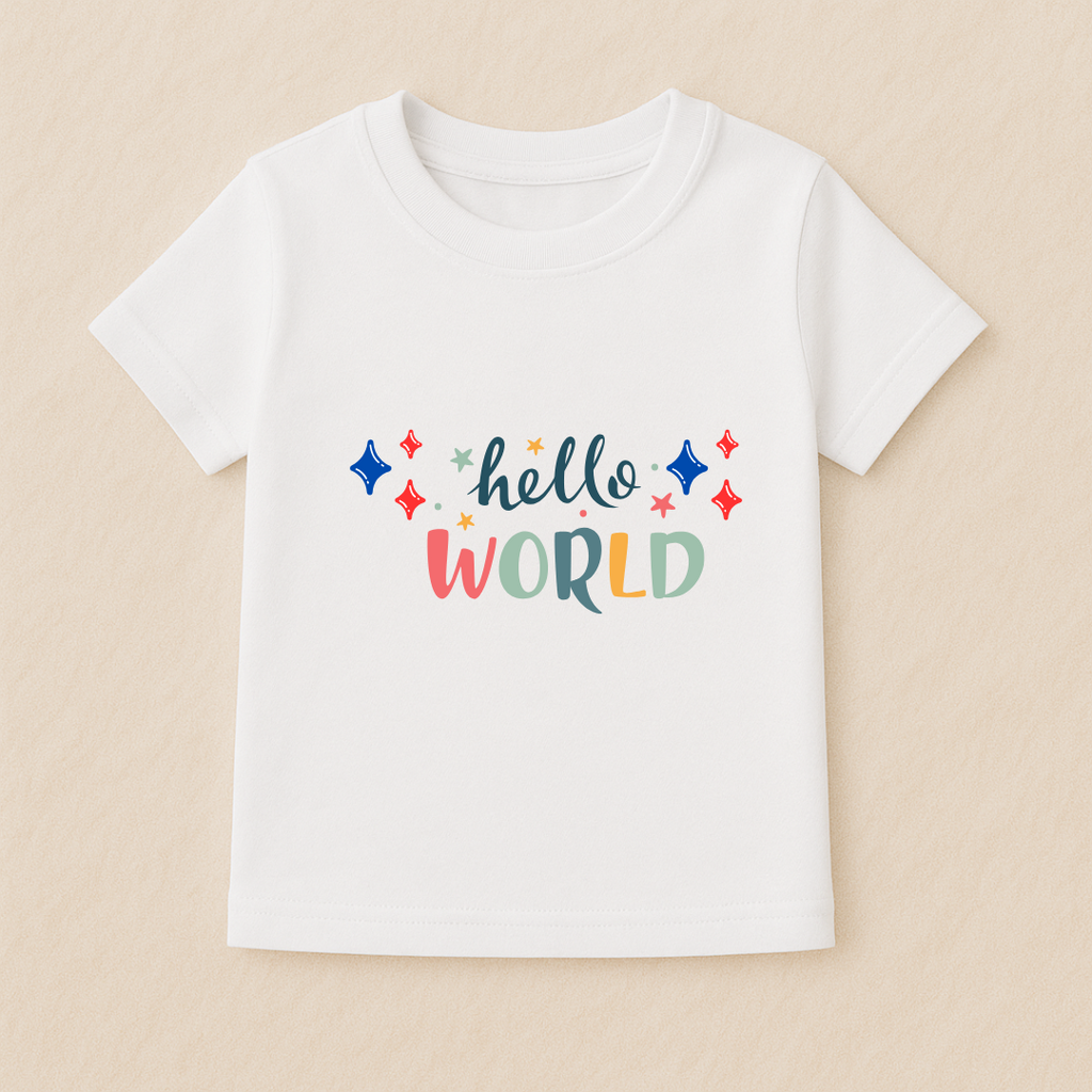 Hello World Baby Boy Tshirt