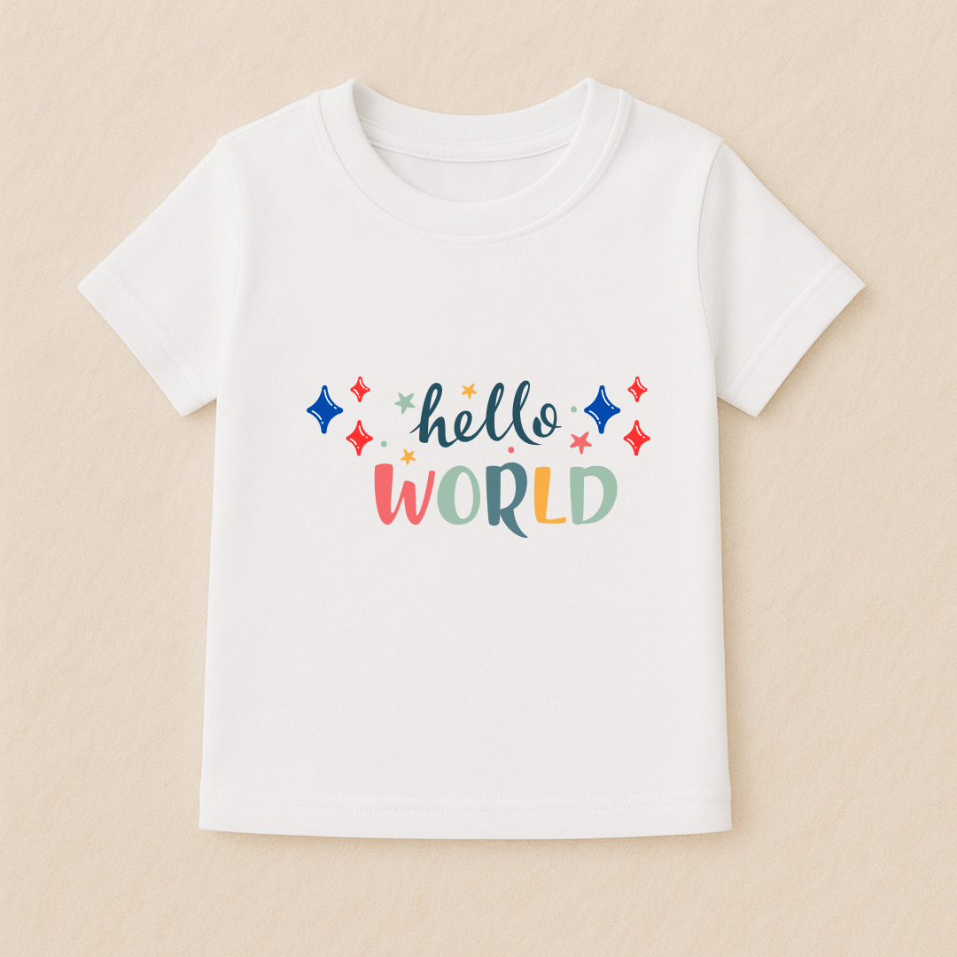 Hello World Baby Boy Tshirt