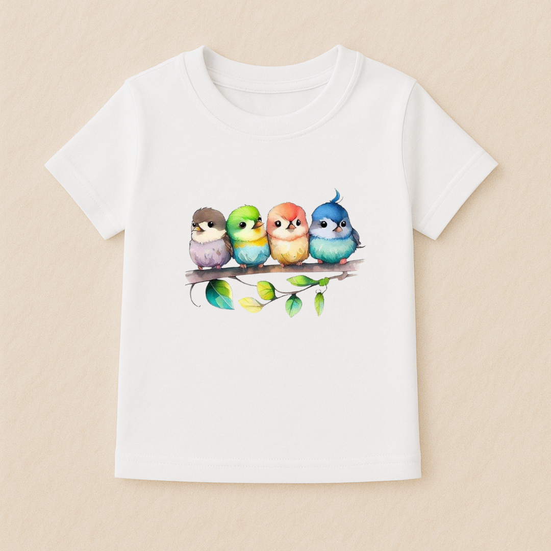 Baby Girls Colorful Birds T-Shirt