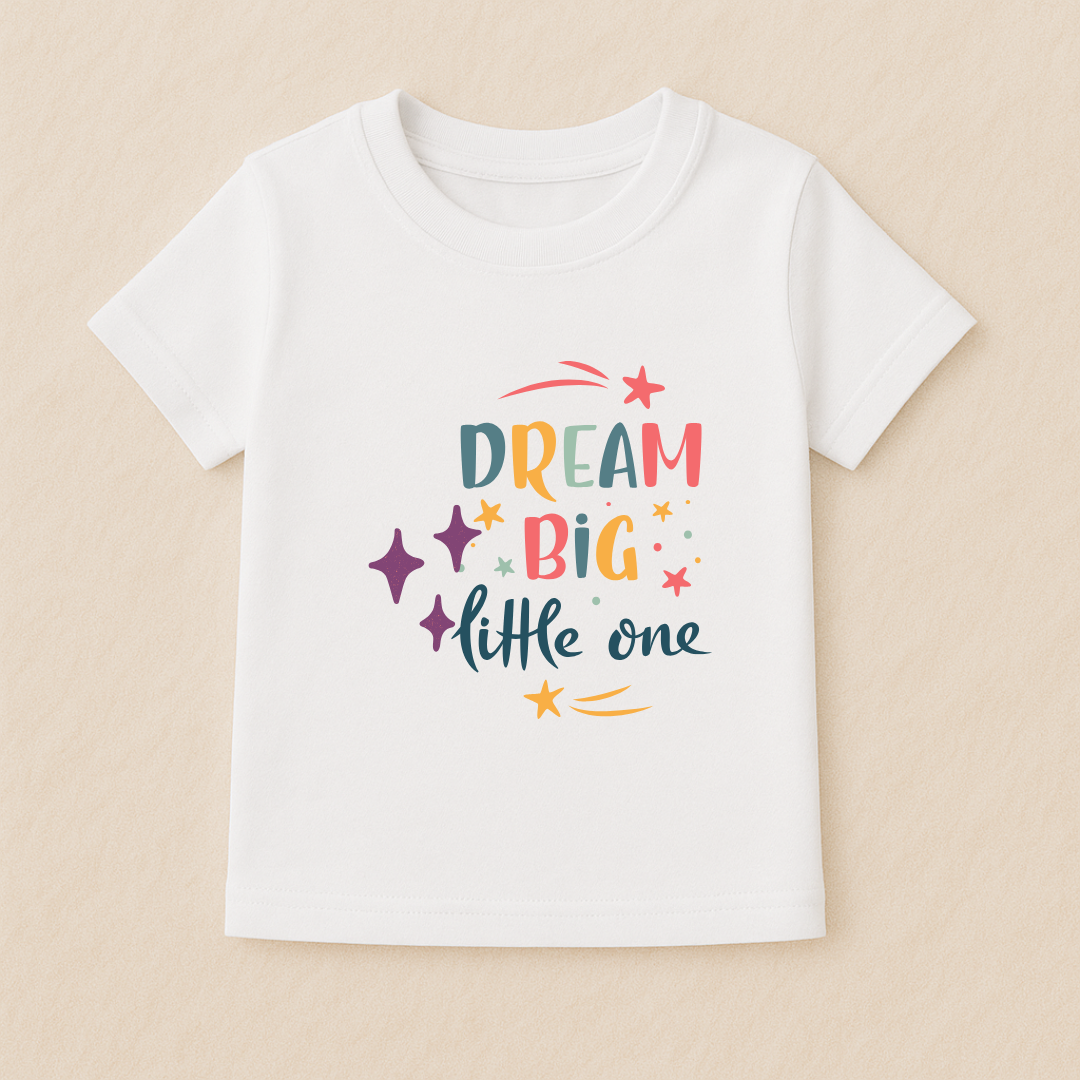 Dream Big Little One Baby Boy Tshirt