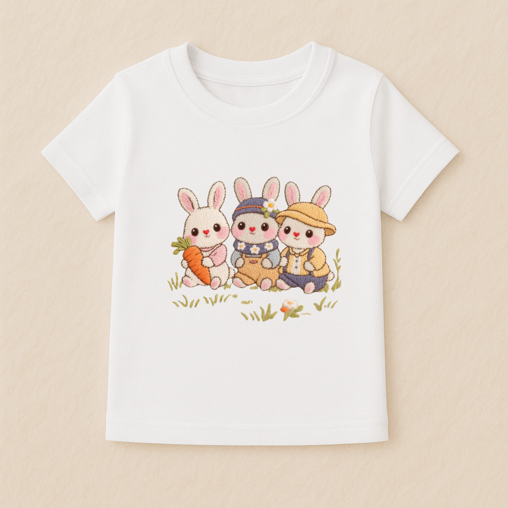 Baby Girls Bunny Trio T-Shirt