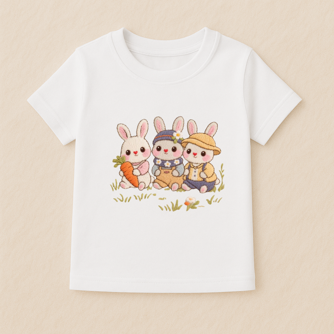 Baby Girls Bunny Trio T-Shirt