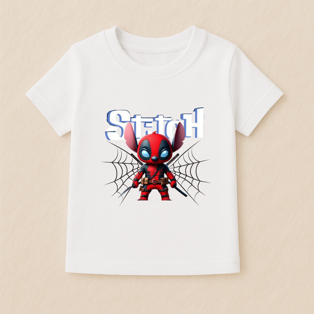 Funny Baby Boy Deadpool Stitch Tshirt