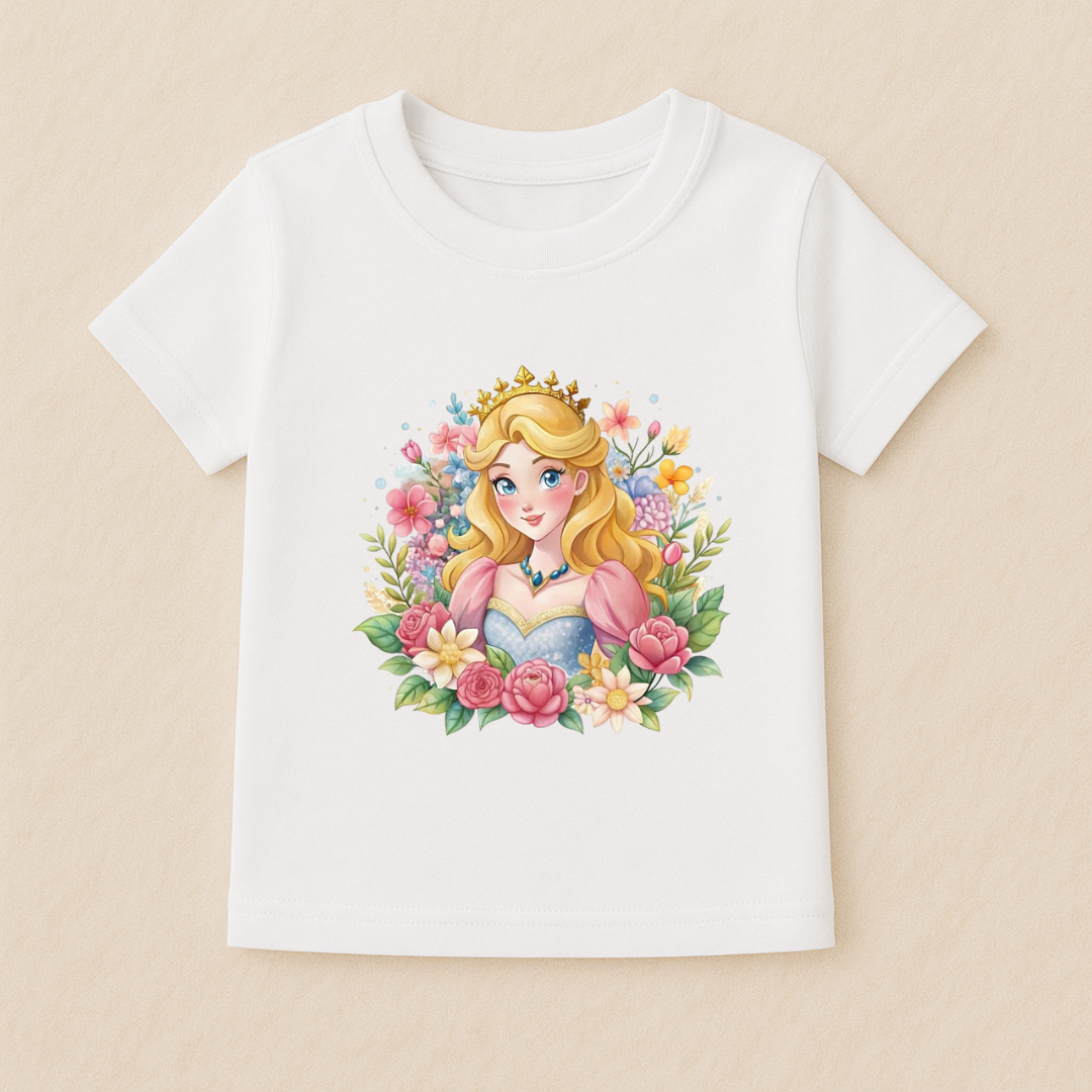 Kids Girls Princess Garden Tshirt