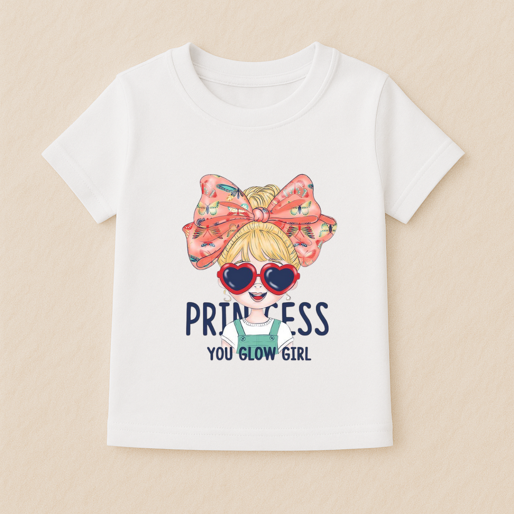 Kids Girls Bow Princess Tshirt