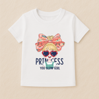Kids Girls Bow Princess Tshirt