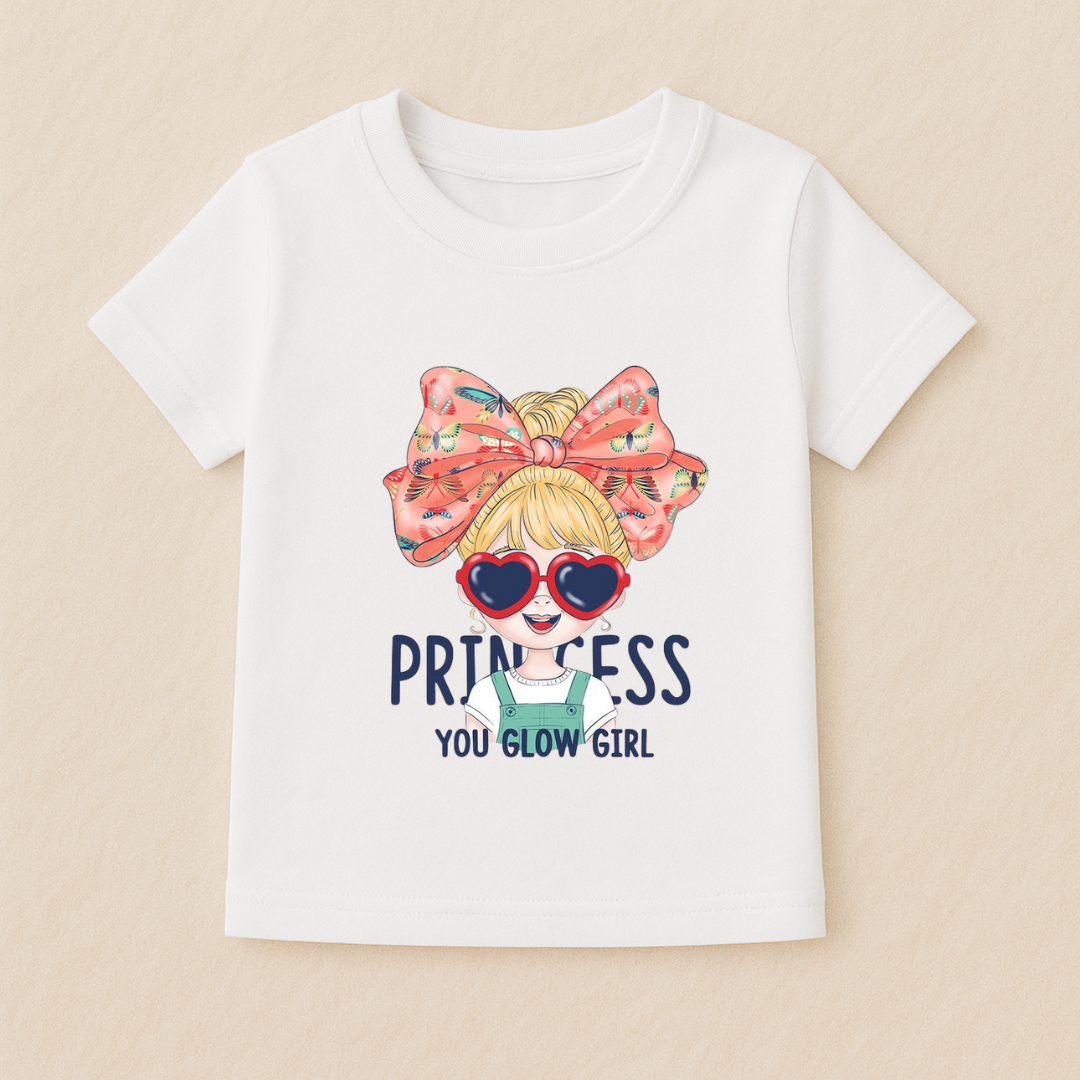 Kids Girls Bow Princess Tshirt