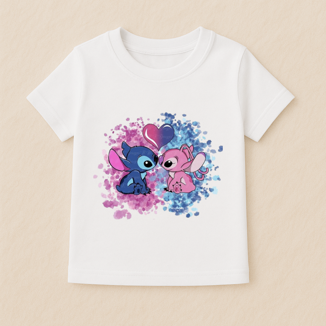 Kids Girls Splash Stitch Tshirt