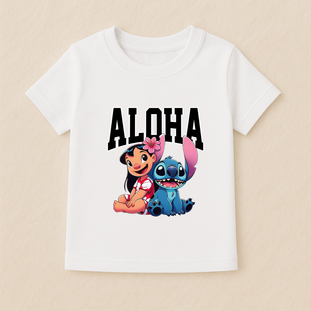 Kids Girls Aloha stitch Tshirt