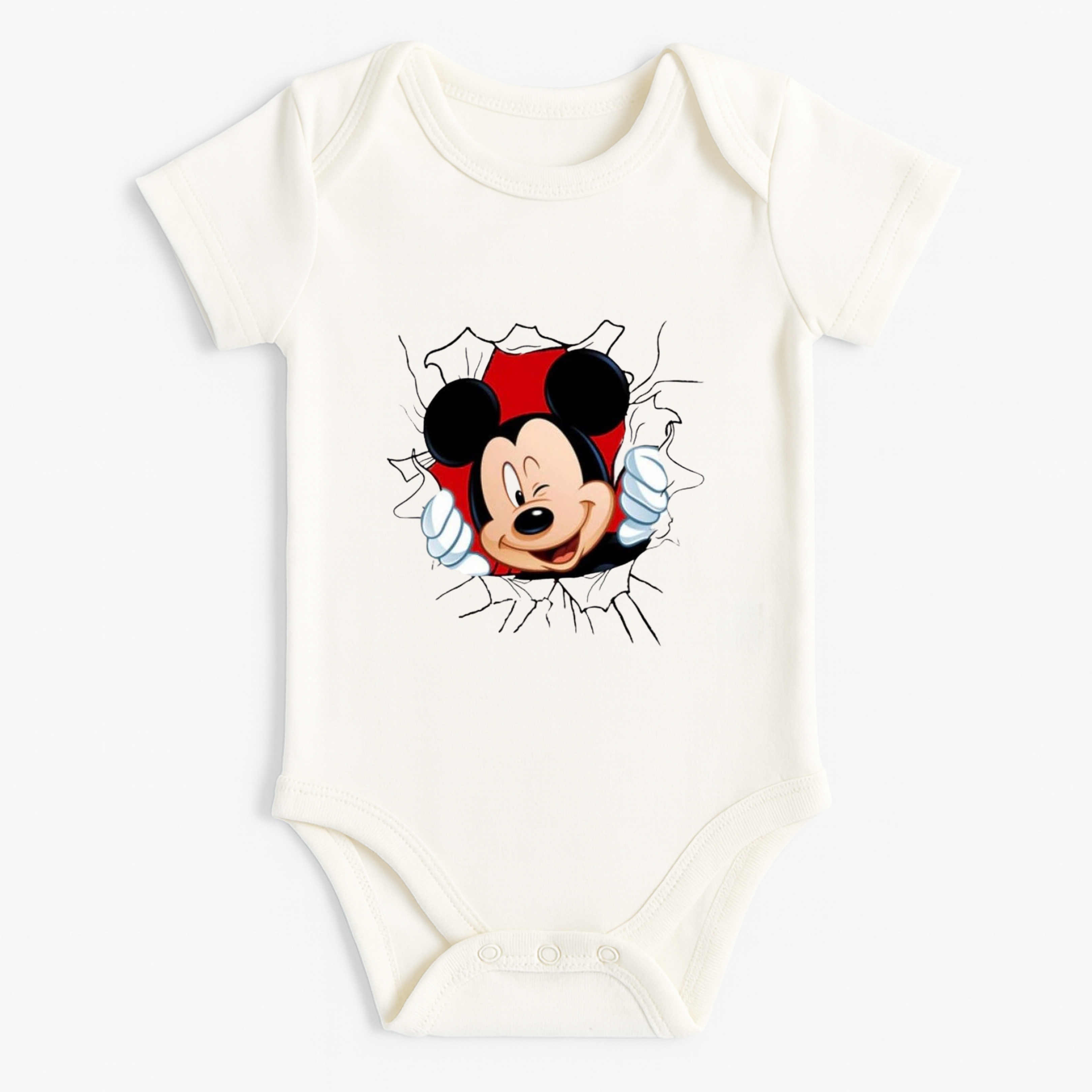 Peek-a-Boo Mickey Baby Rompers