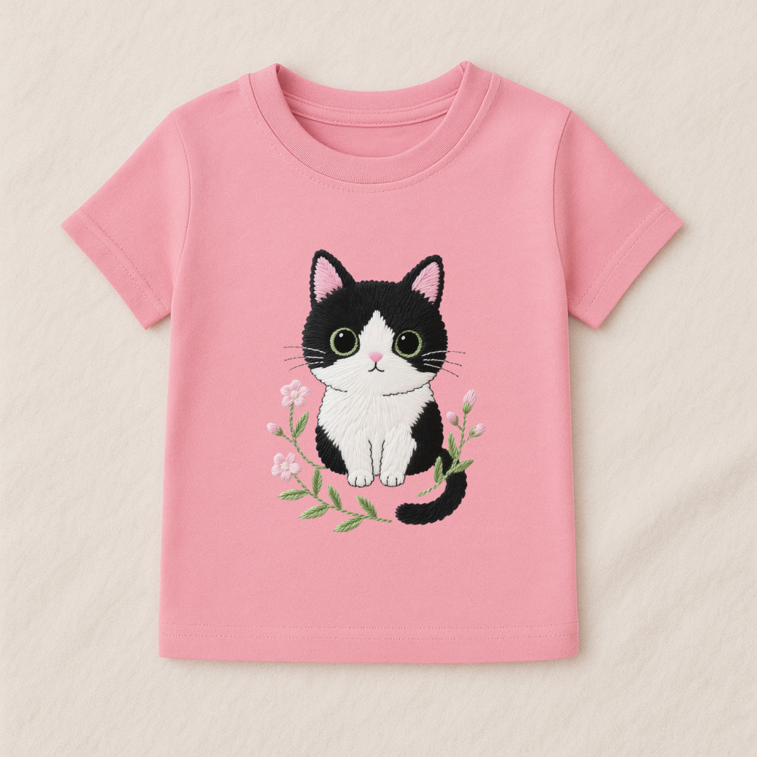 Baby Girls Cute Cat T-Shirt