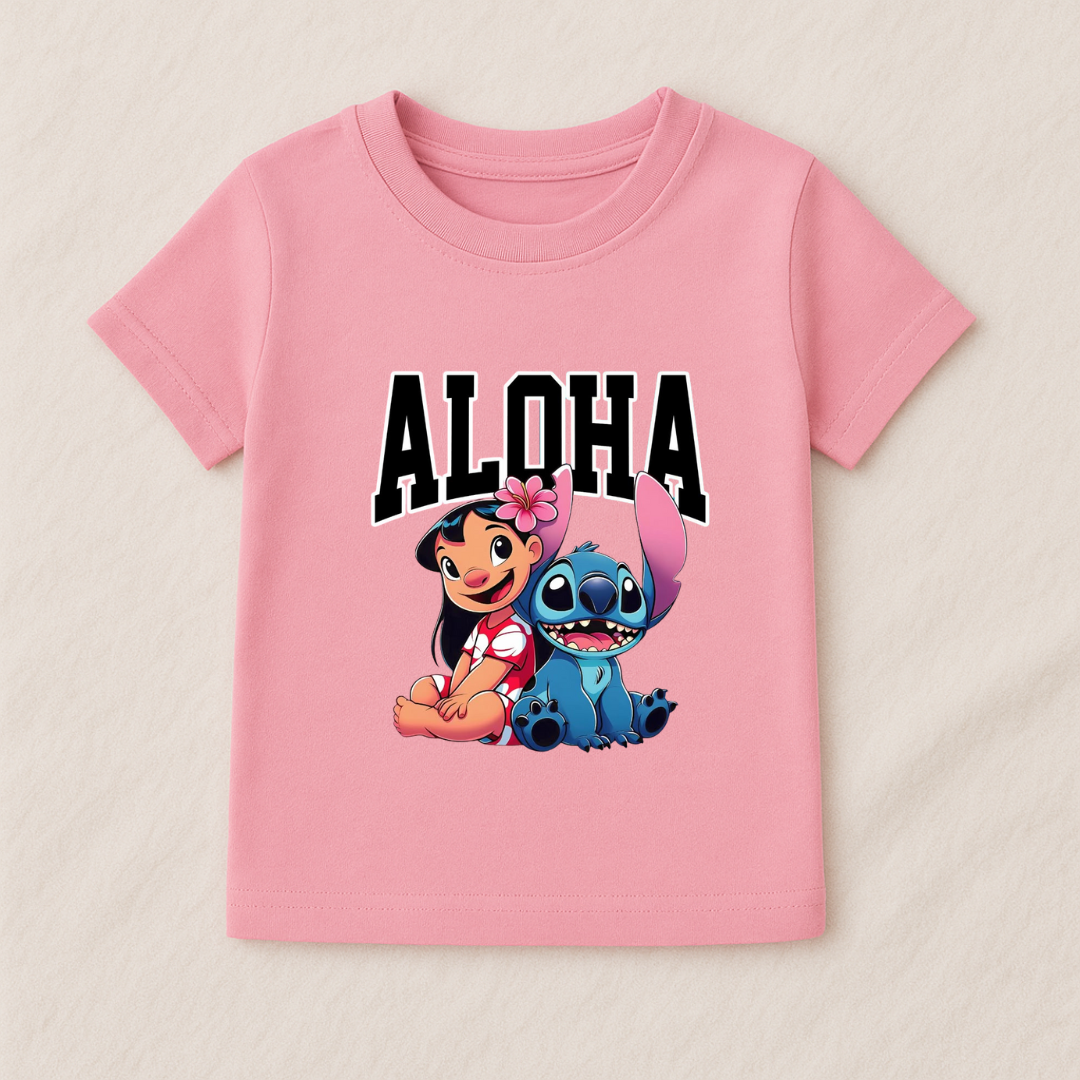 Kids Girls Aloha stitch Tshirt