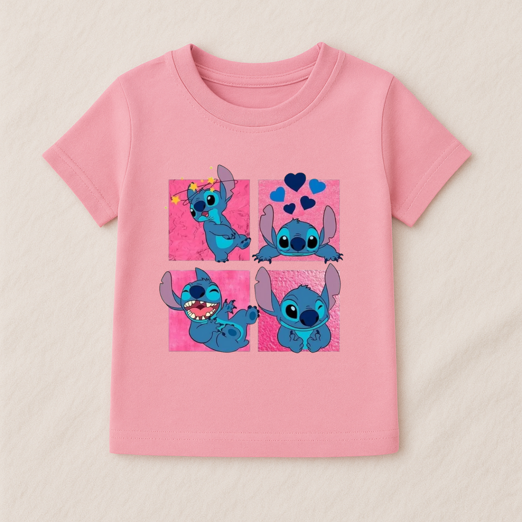 Kids Boys Stitch Expressions Tshirt