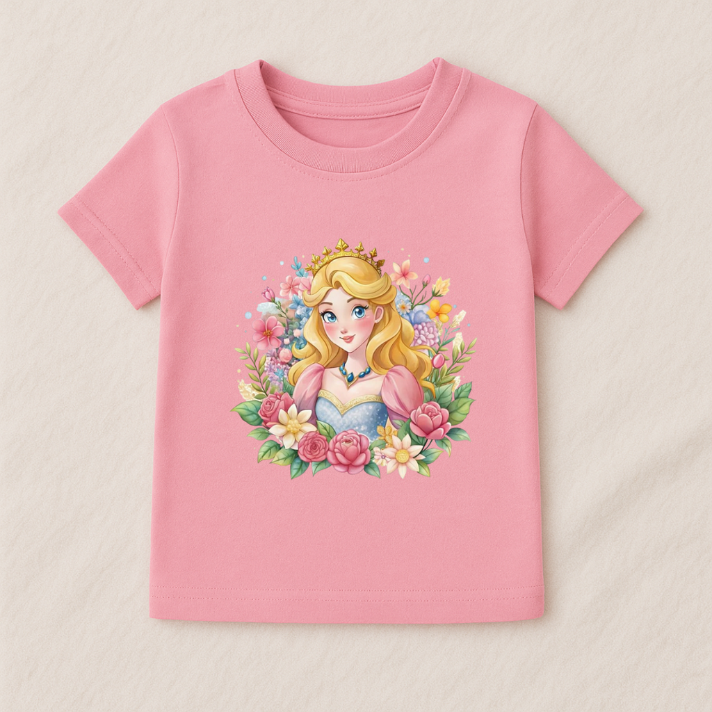 Kids Girls Princess Garden Tshirt