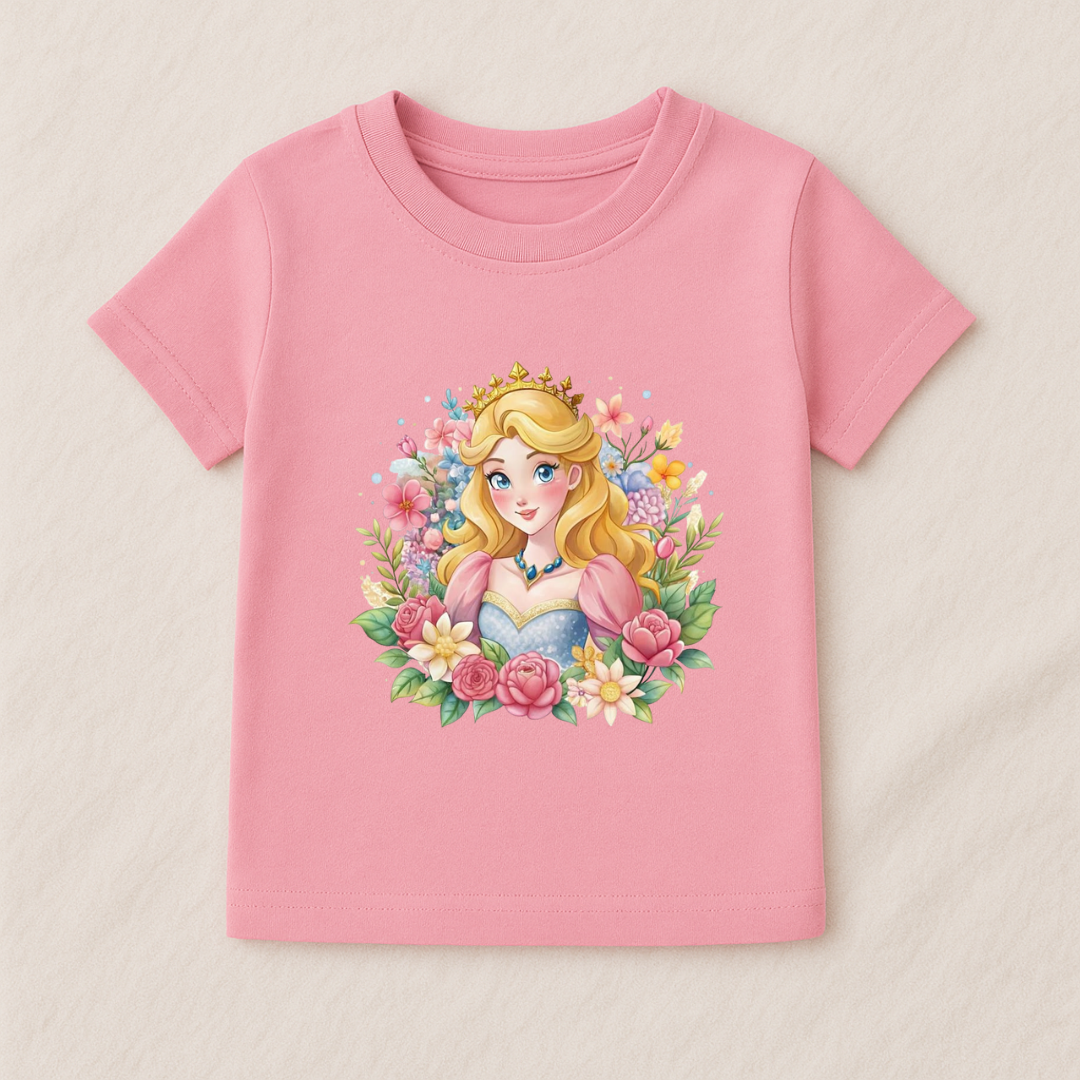 Kids Girls Princess Garden Tshirt