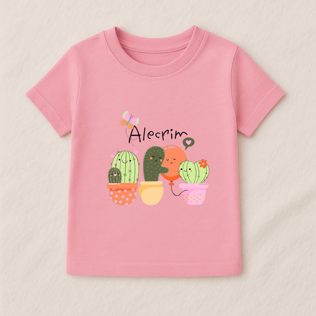 Kids Girls Cactus Summer Tshirt