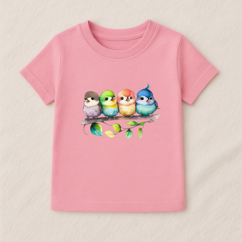 Baby Girls Colorful Birds T-Shirt
