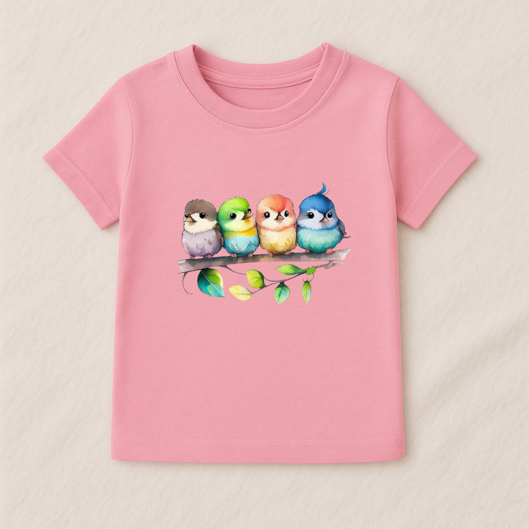 Baby Girls Colorful Birds T-Shirt
