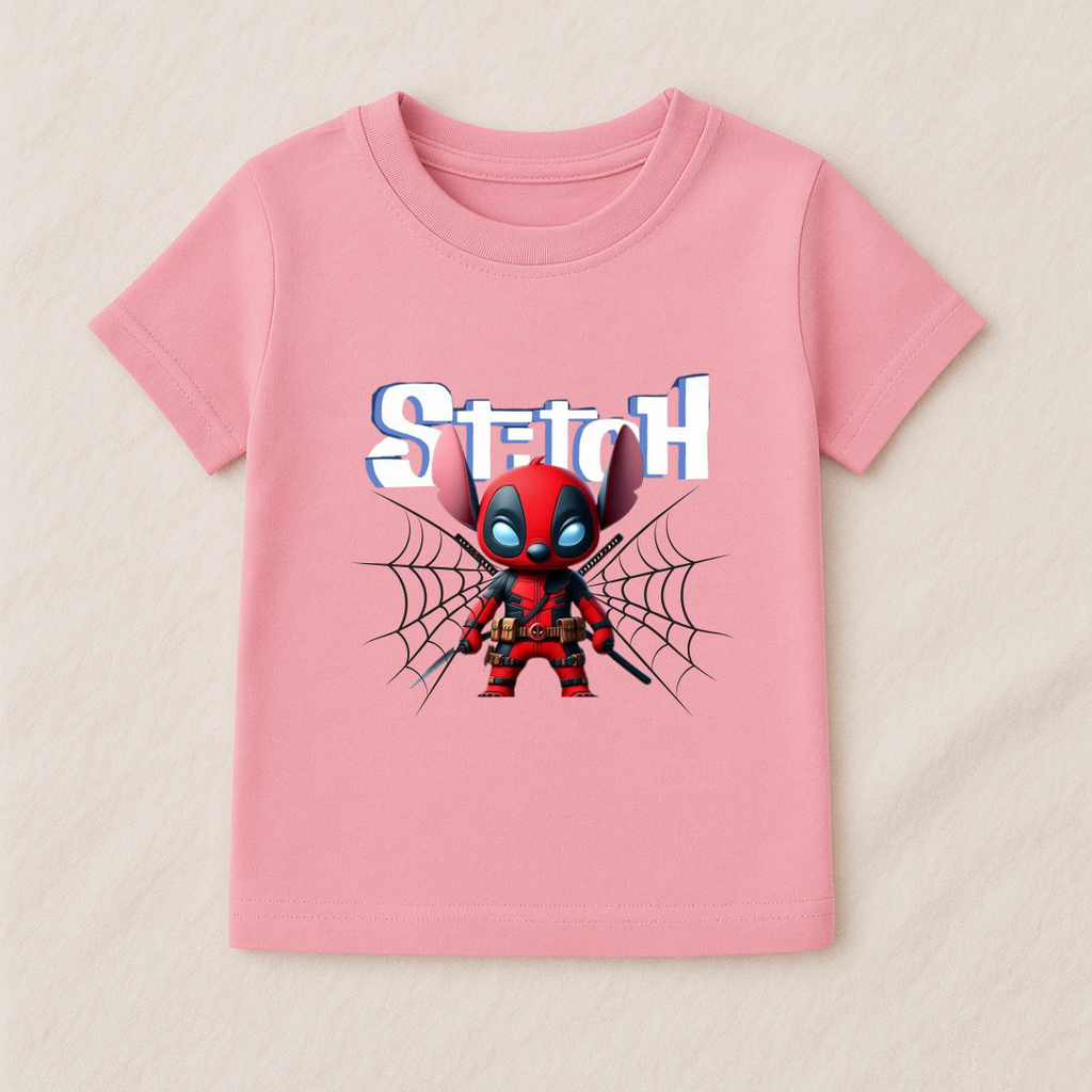 Funny Baby Boy Deadpool Stitch Tshirt
