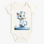 Cute White Tiger Baby Romper