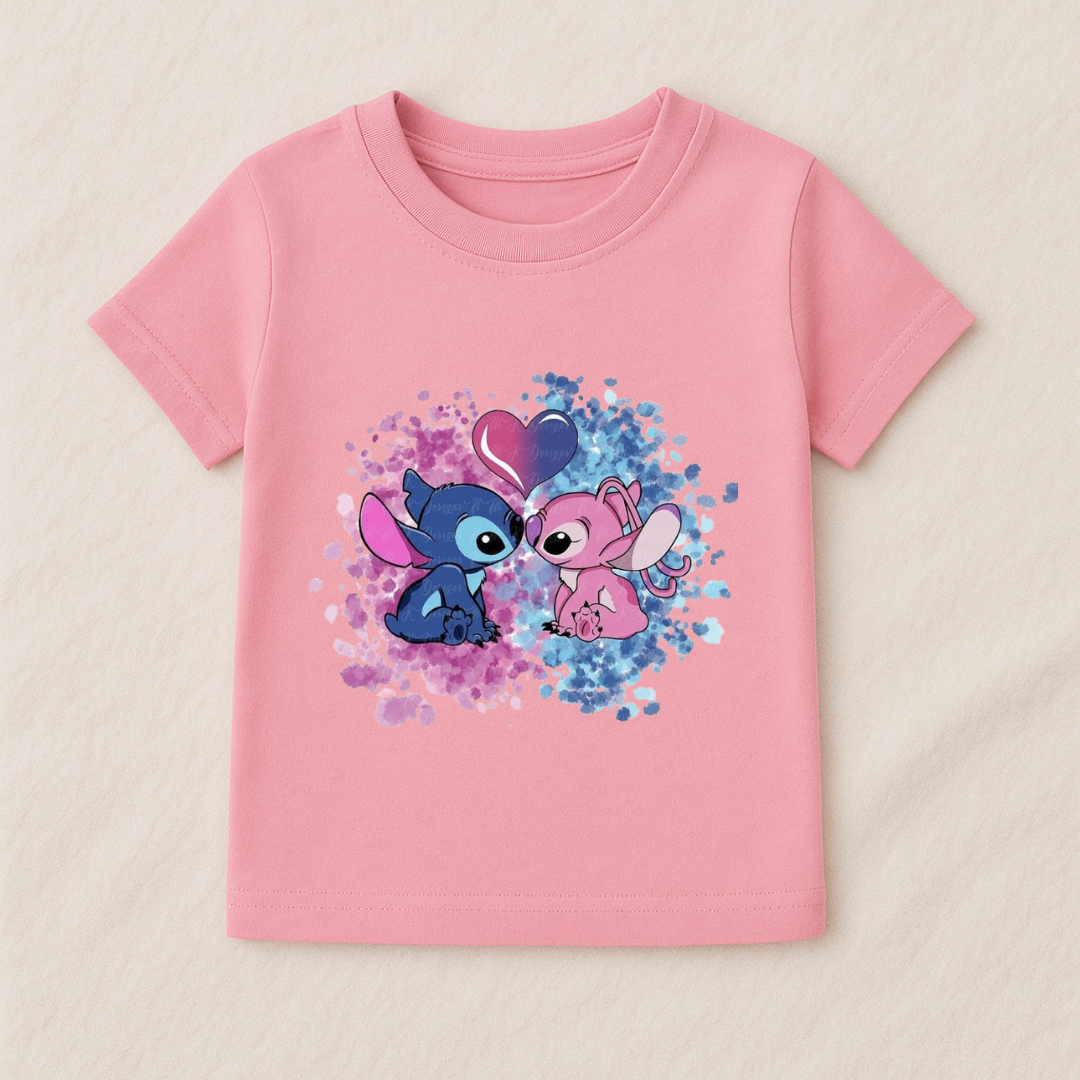 Kids Girls Splash Stitch Tshirt