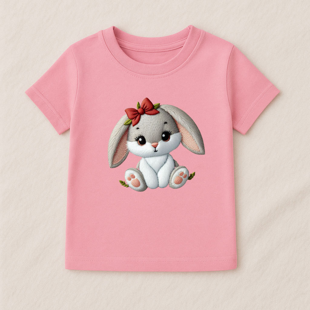 Baby Girls Bunny with Bow T-Shirt