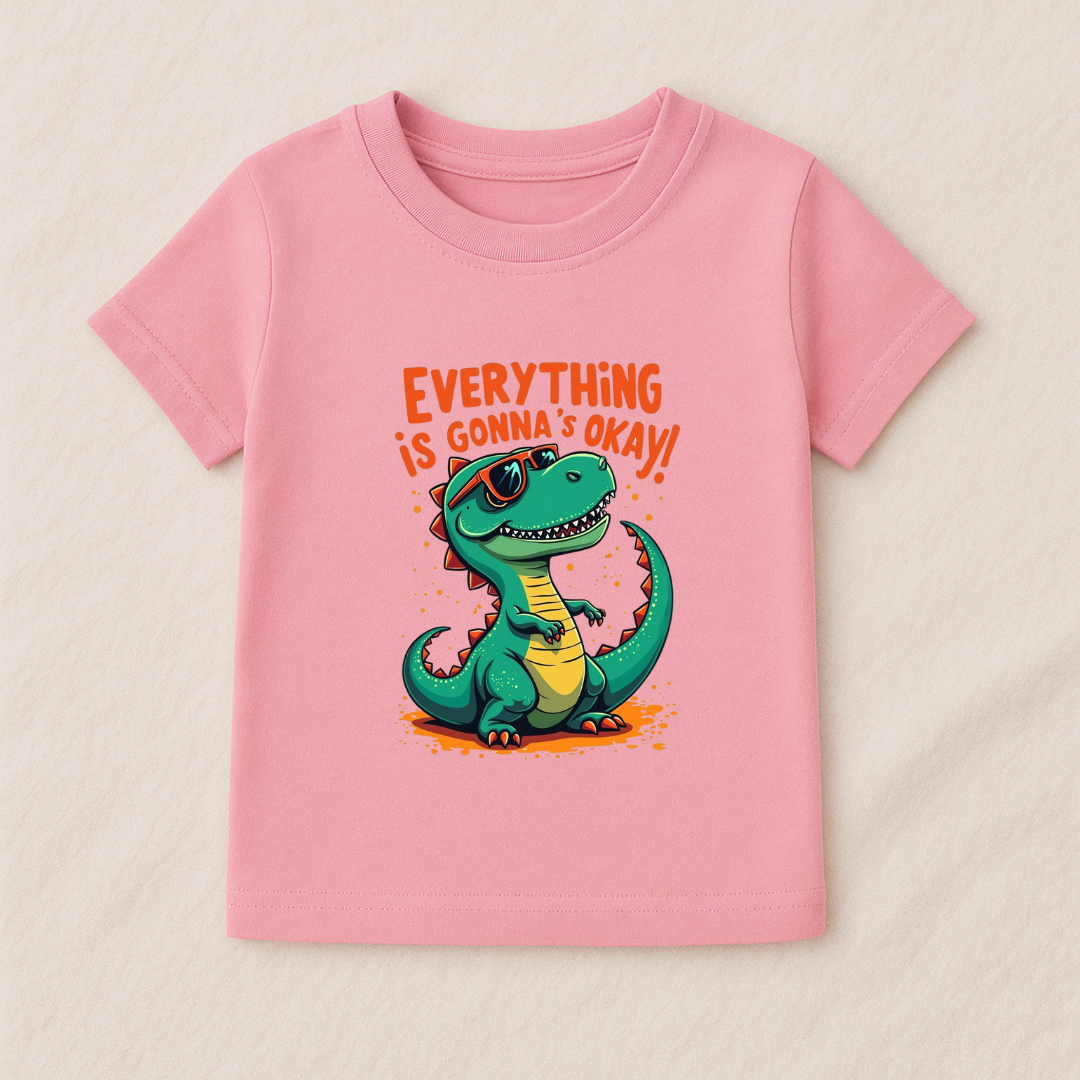 Kids Boys Dino Positive Vibes Tshirt