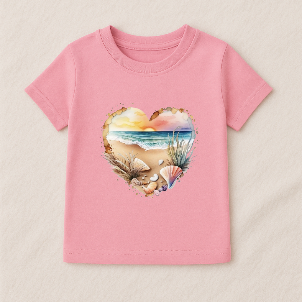 Baby Girls Beach Sunset T-Shirt