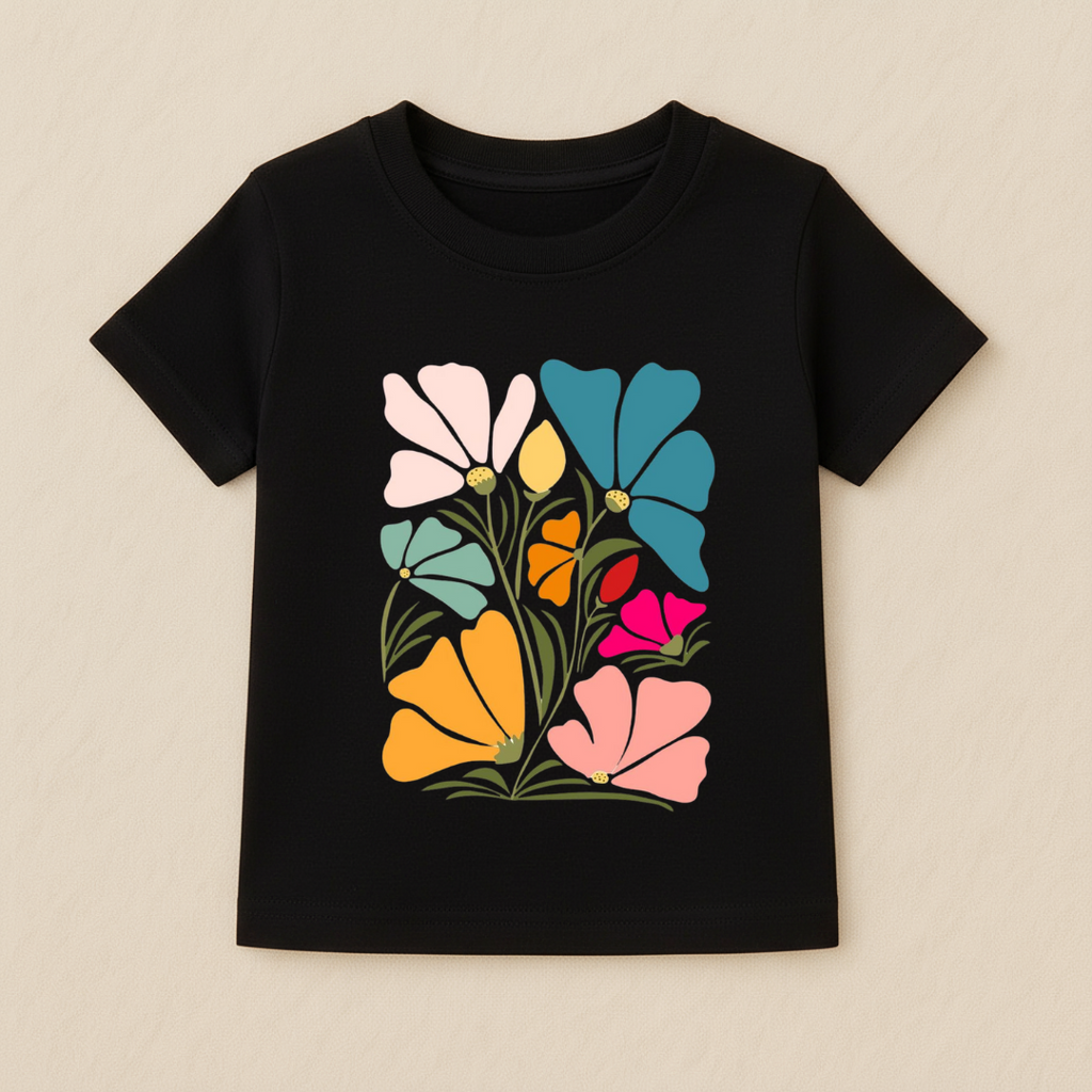 Kids Girls Bright Leaves Tshirt
