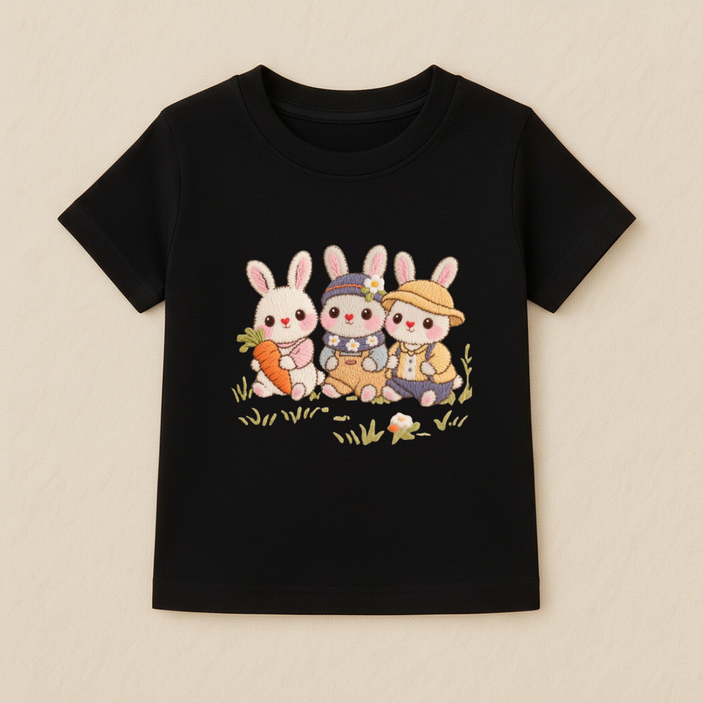 Baby Girls Bunny Trio T-Shirt