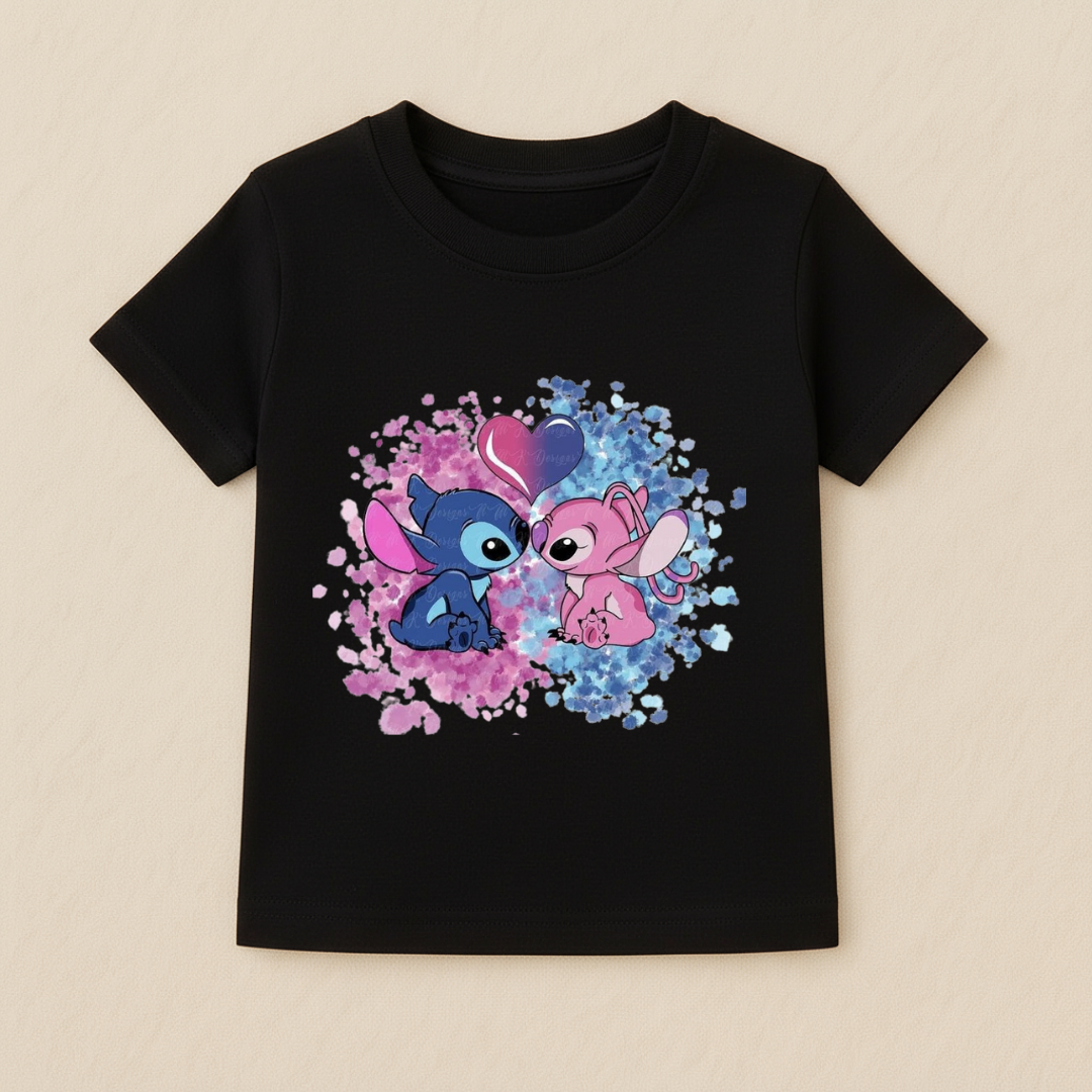 Kids Girls Splash Stitch Tshirt