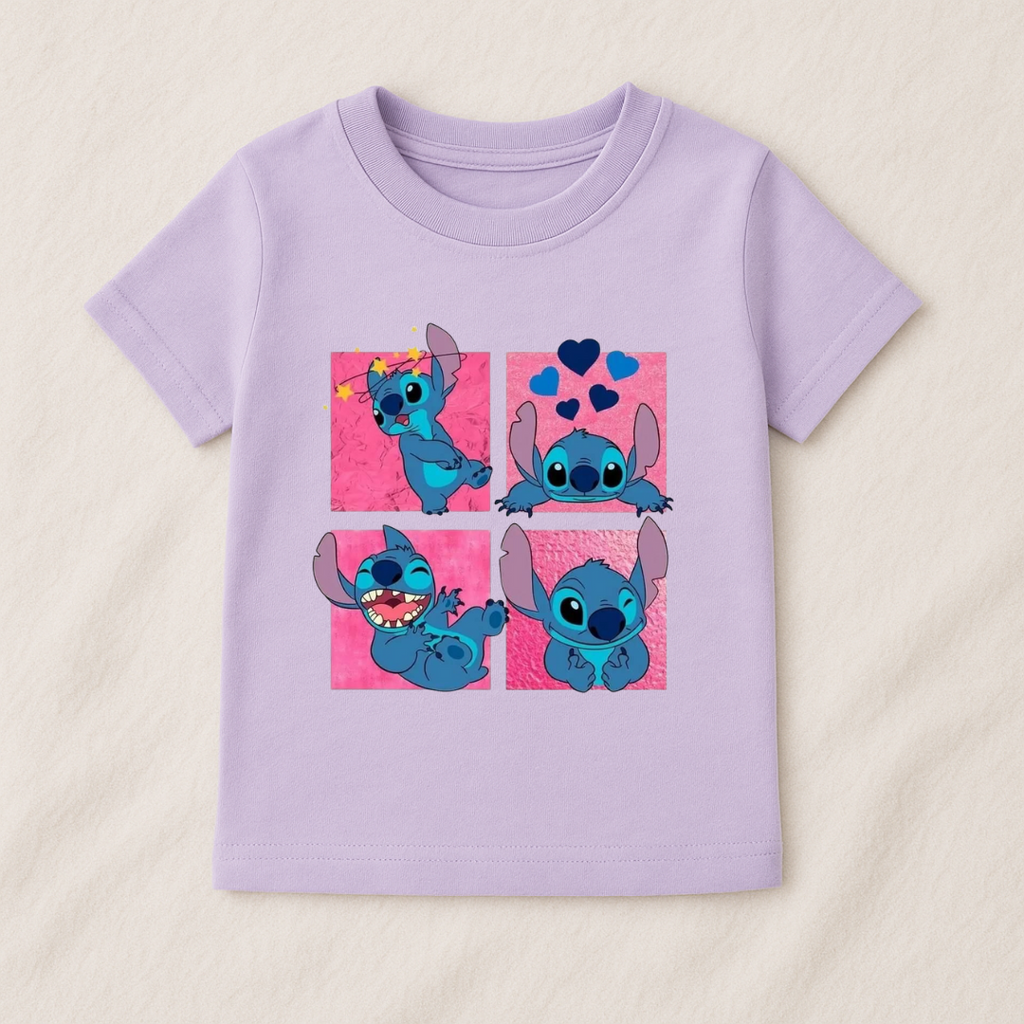 Kids Boys Stitch Expressions Tshirt